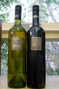 The Black Shiraz and The White Viognier, two of our most popular wines